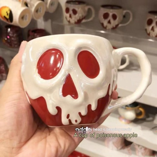 Taza de cerámica creativa con diseño de dibujos animados de anime, regalo de alta belleza