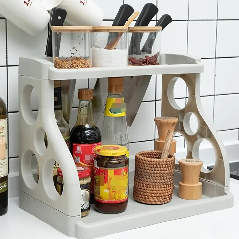 Organizador de cocina de 2 niveles