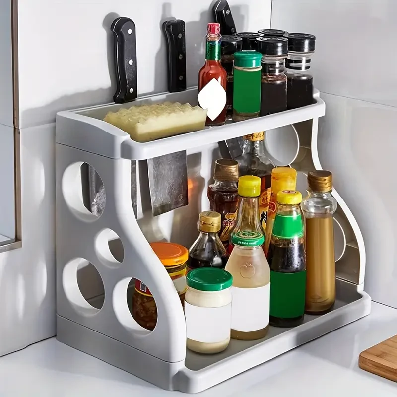Organizador de cocina de 2 niveles