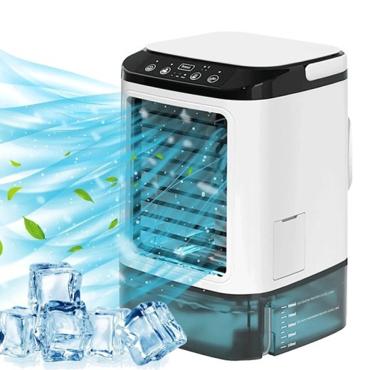 Enfriador de aire de escritorio de nuevo estilo, ventilador de aire acondicionado con doble pulverización, ventilador eléctrico, enfriador de aire, refrigeración portátil USB