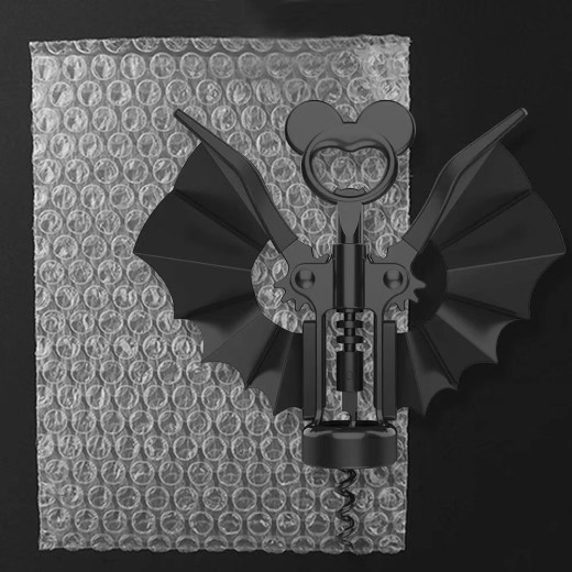 Abridor de botellas de vino 2 en 1, abrebotellas con forma de murciélago, utensilios creativos de cocina