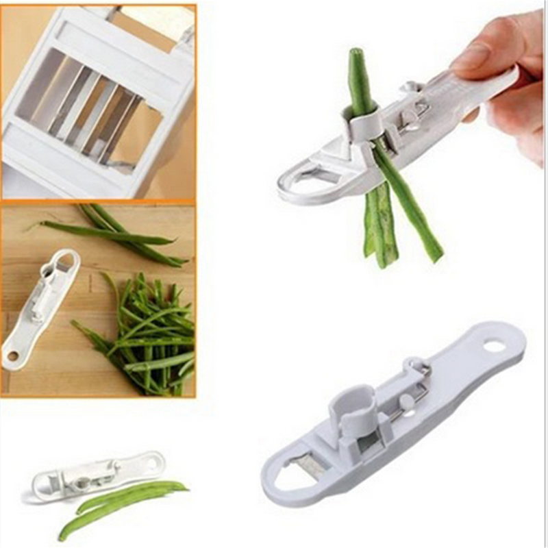 Cortador de judías verdes, pelador de tiras de frutas y verduras, fácil de usar, accesorios de cocina.