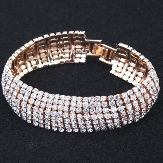 Accesorios de novia Pulsera de diamantes de imitación de moda