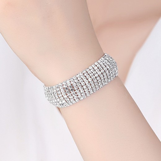 Accesorios de novia Pulsera de diamantes de imitación de moda