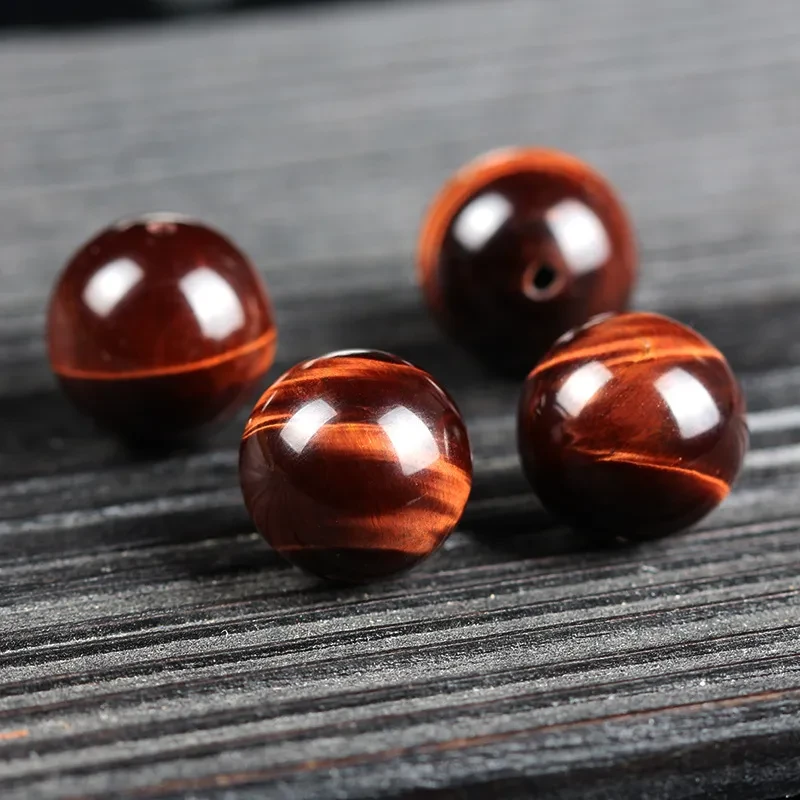Pulsera multitesoro con cuentas sueltas de ojo de tigre rojo natural