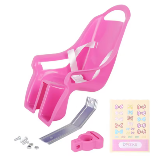 Bonita bicicleta para muñecas, accesorio para asiento de bicicleta para niñas, accesorios de bicicleta para niñas, accesorios de bicicleta para muñecas con caja fuerte.