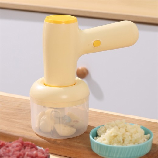 Picadora de ajo eléctrica 2 en 1, recargable por USB, para verduras, chile, carne y jengibre, multiusos, de mano.