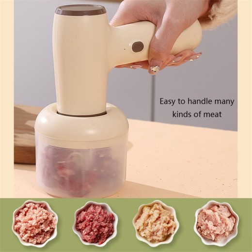 Picadora de ajo eléctrica 2 en 1, recargable por USB, para verduras, chile, carne y jengibre, multiusos, de mano.