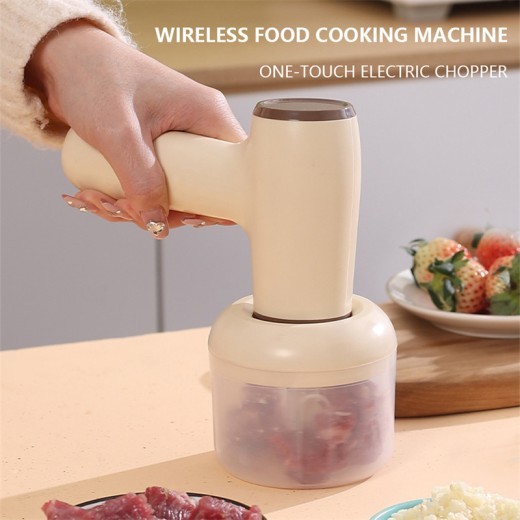 Picadora de ajo eléctrica 2 en 1, recargable por USB, para verduras, chile, carne y jengibre, multiusos, de mano.