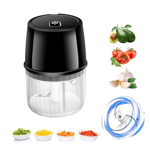Prensa de ajo eléctrica recargable por USB, portátil, inalámbrica, mini batidora de alimentos y accesorios de cocina.