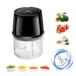 Prensa de ajo eléctrica recargable por USB, portátil, inalámbrica, mini batidora de alimentos y accesorios de cocina.