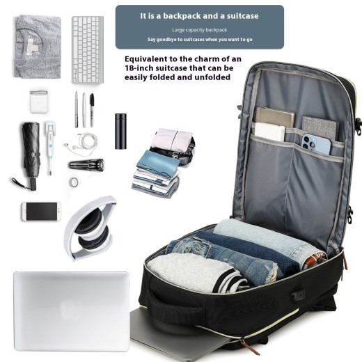 Mochila ligera de gran capacidad para hombre para viajes cortos