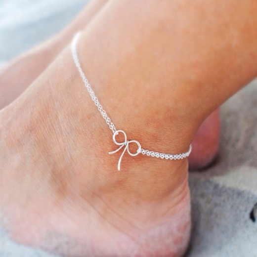 Tobillera sencilla con lazo, diseño personalizado, accesorios de ropa para novias.