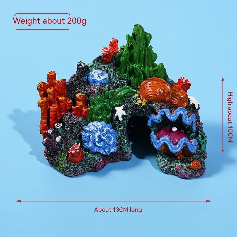 Adornos de arrecife de coral para acuarios, decoración de paisajes