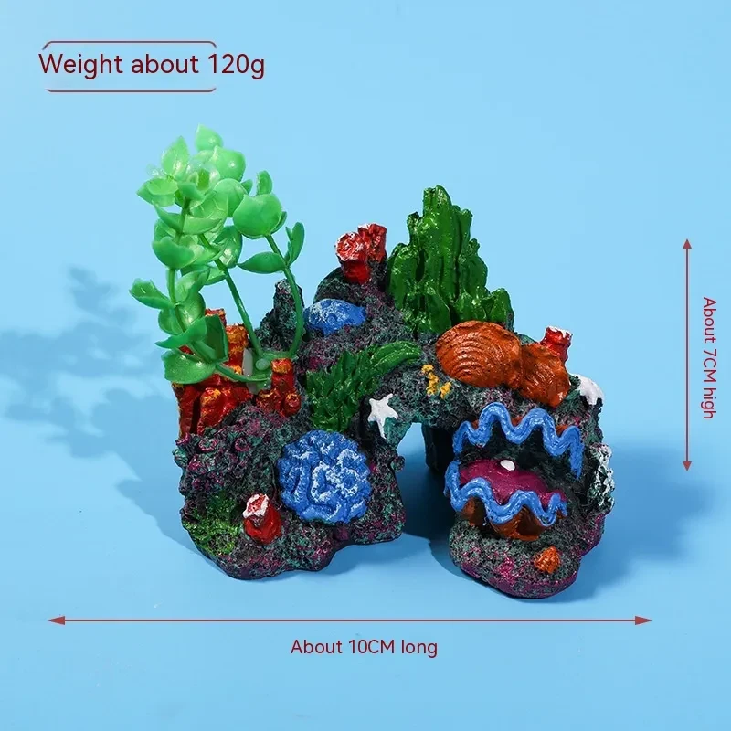 Adornos de arrecife de coral para acuarios, decoración de paisajes