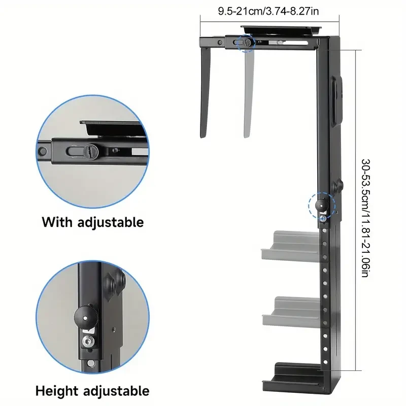 Soporte de computadora ajustable para montaje en pared