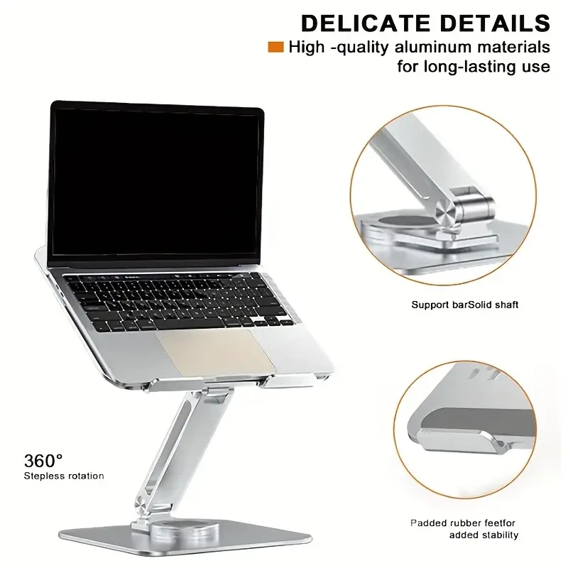 Soporte ajustable de aluminio para portátil