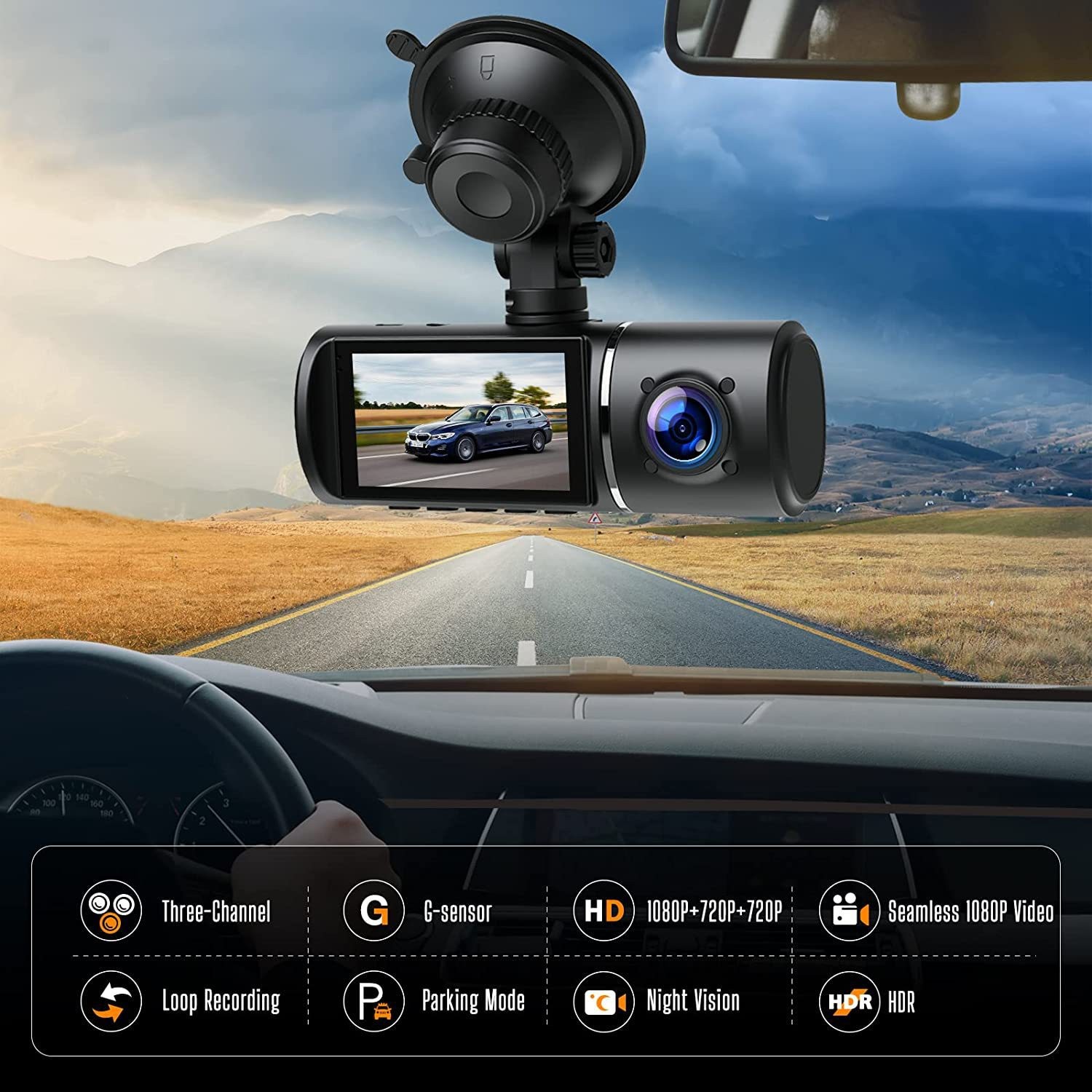 Grabadora de conducción de tres registros con monitoreo HD