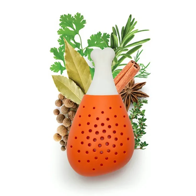Filtro de silicona para condimentos de muslo de pollo, para guisos y sopas, filtro para bolsas de condimentos y especias, filtro para sopas.
