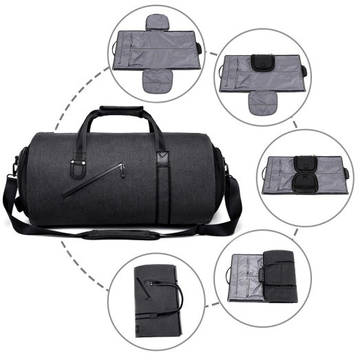 Bolsa de viaje plegable para hombre, de gran capacidad, portátil