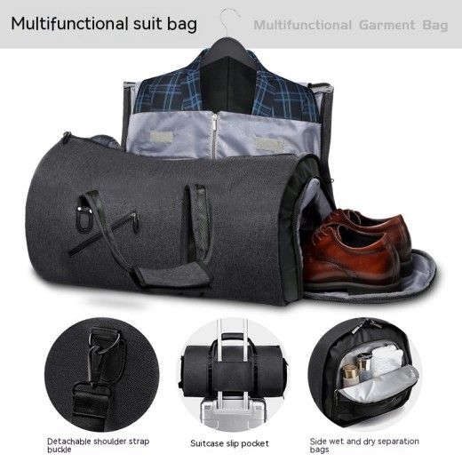 Bolsa de viaje plegable para hombre, de gran capacidad, portátil