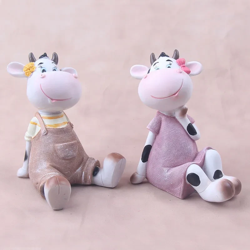Decoración de vaca para escritorio de oficina, recuerdos creativos