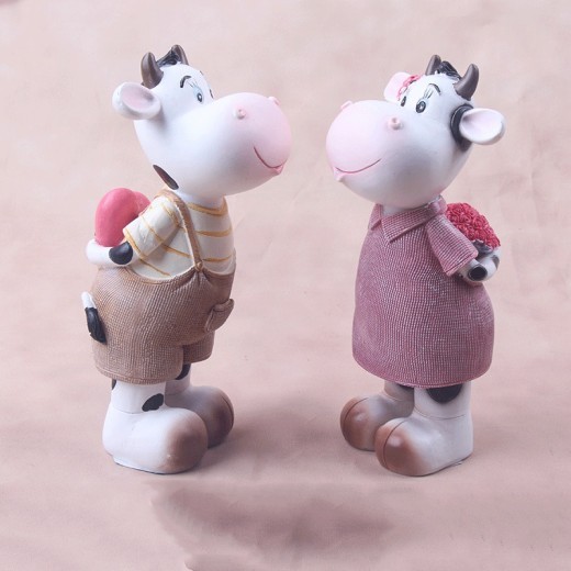 Decoración de vaca para escritorio de oficina, recuerdos creativos