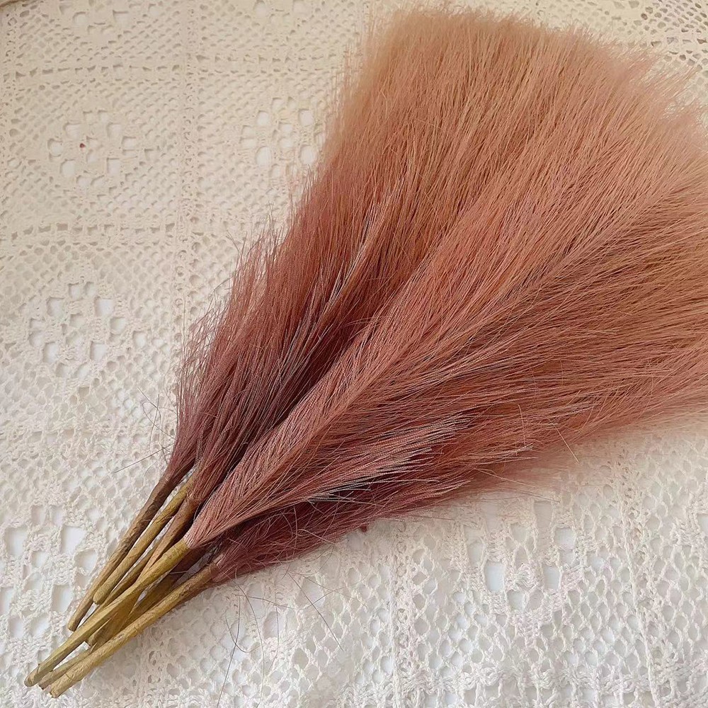 Decoración de hierba de la pampa con juncos para San Valentín, Año Nuevo y bodas. Hierba de la pampa con plumas, arreglo floral.