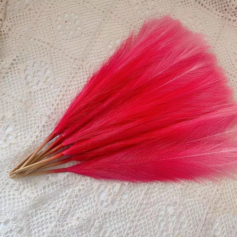 Decoración de hierba de la pampa con juncos para San Valentín, Año Nuevo y bodas. Hierba de la pampa con plumas, arreglo floral.