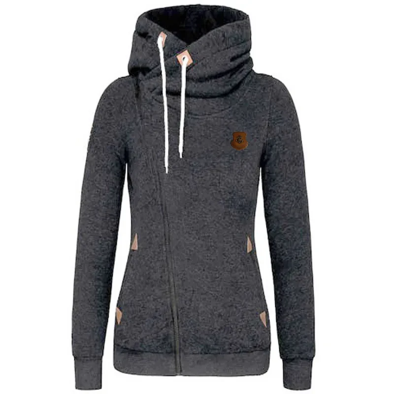 Sudadera deportiva con capucha y cremallera lateral para mujer