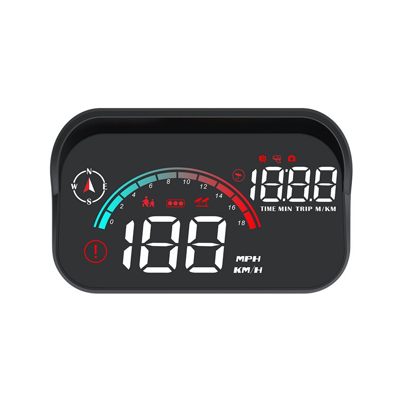Pantalla frontal HUD para coche OBD Velómetro universal