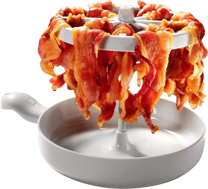 Cocedor de tocino para microondas BacoRack Bacon Wizard