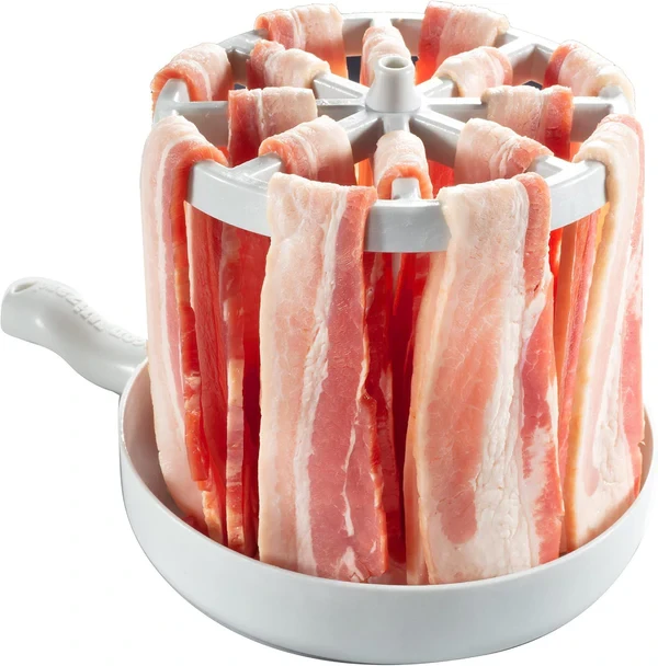 Cocedor de tocino para microondas BacoRack Bacon Wizard