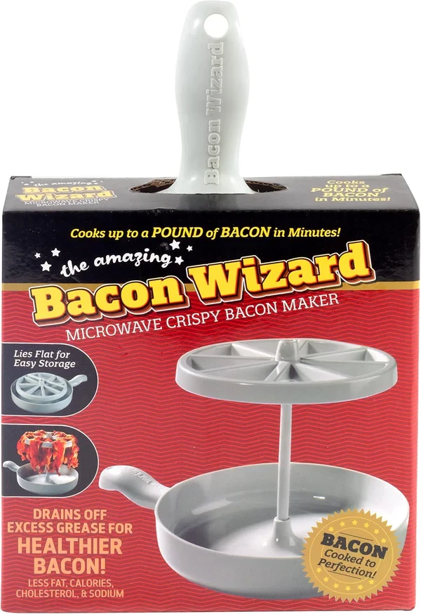 Cocedor de tocino para microondas BacoRack Bacon Wizard
