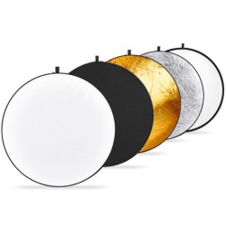 Luz suave dorada y plateada, blanca y negra, reflector plegable de 5 colores, equipo fotográfico, deflector portátil, luz de relleno de estudio, luz suave