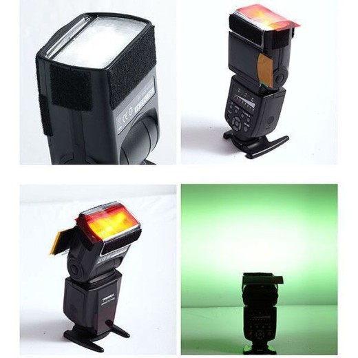 Difusor de flash con filtro de gel de color Yongnuo, caja suave, 12 juegos de colores, difusor de flash de estudio para cámara