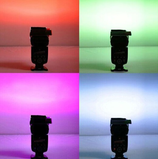 Difusor de flash con filtro de gel de color Yongnuo, caja suave, 12 juegos de colores, difusor de flash de estudio para cámara