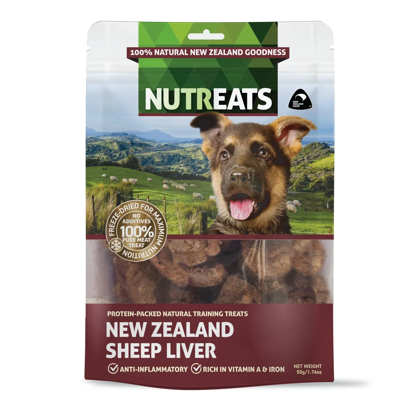Freeze-dried New Zealand Sheep Liver dog treats