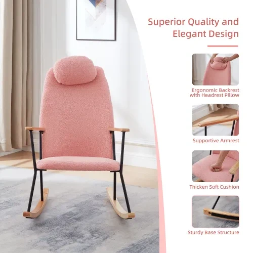 Mecedoras modernas, sillas tapizadas, cómodas sillas auxiliares para habitaciones infantiles, dormitorios y salas de estar.