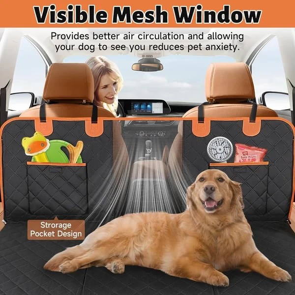 RuffRover 2.0 - Protector de asiento de coche para perros con base dura