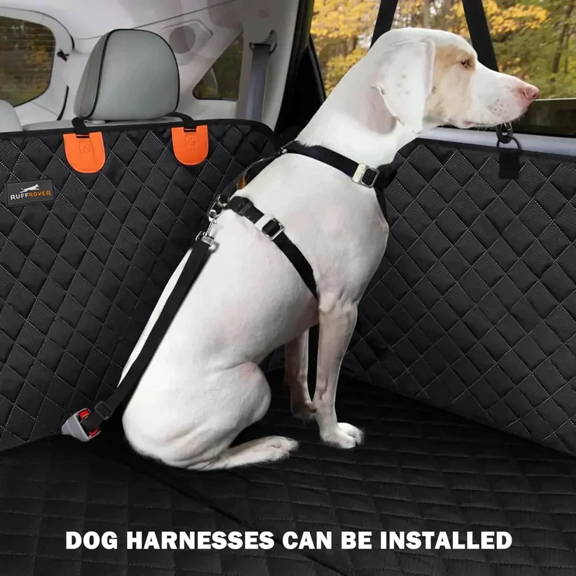 RuffRover 2.0 - Protector de asiento de coche para perros con base dura