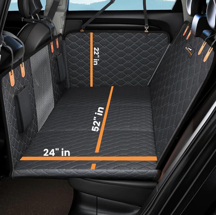 RuffRover 2.0 - Protector de asiento de coche para perros con base dura