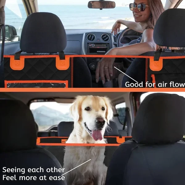 RuffRover 2.0 - Protector de asiento de coche para perros con base dura