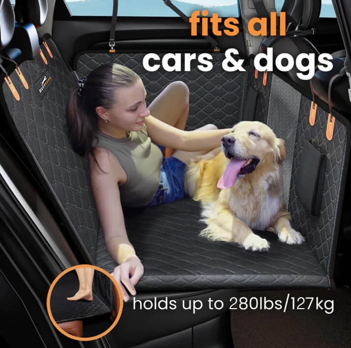 RuffRover 2.0 - Protector de asiento de coche para perros con base dura