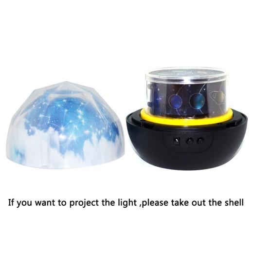 Proyector de cielo estrellado con rotación de la Tierra, luz nocturna LED, lámpara de noche LED alimentada por USB y pilas AA, luz novedosa para bebés
