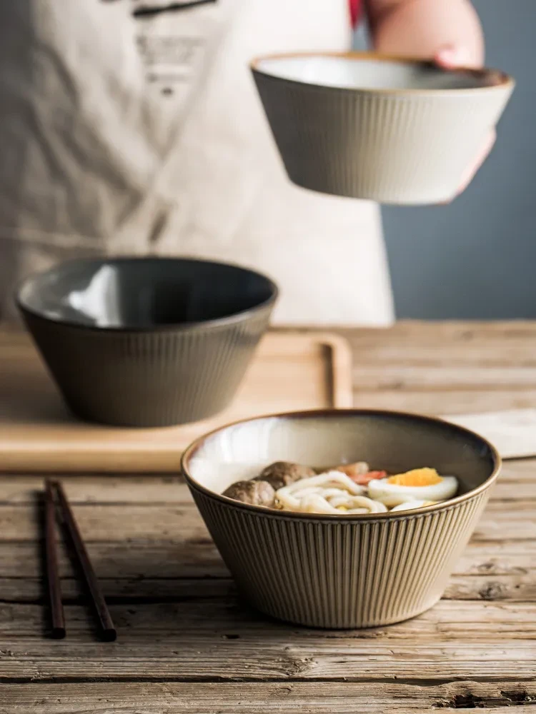 Tazón grande creativo y sencillo de estilo nórdico Seif, tazón grande para sopa, tazón para fideos, tazón para verduras, tazón para ensalada de frutas y verduras frías mixtas, olla individual