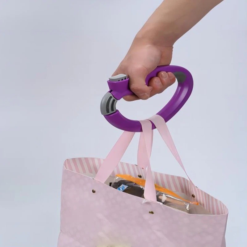 Portabolsas de plástico con asa para la compra (color aleatorio)
