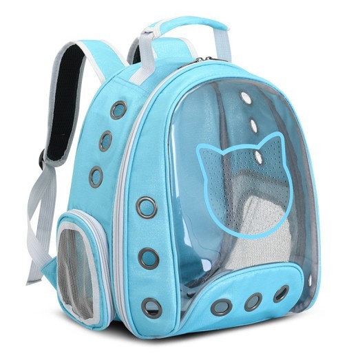 Bolsa de gato de color puro, bolsa espacial transparente para llevar y salir