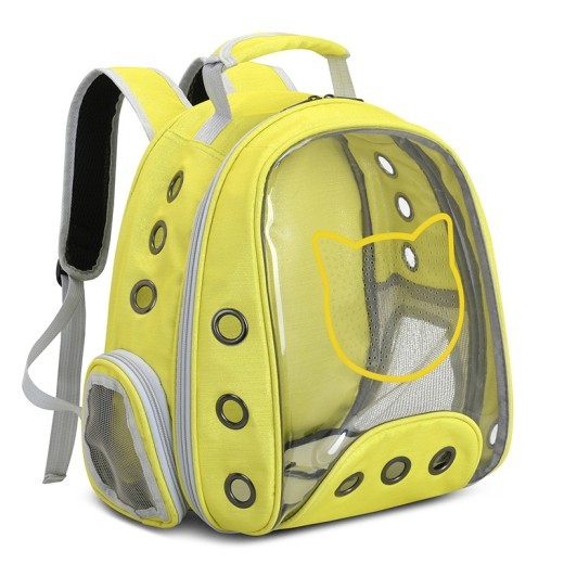 Bolsa de gato de color puro, bolsa espacial transparente para llevar y salir