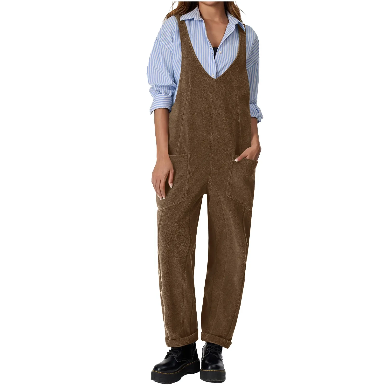Mono informal de forro polar con tirantes